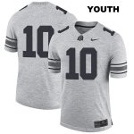 Youth NCAA Ohio State Buckeyes Daniel Vanatsky #10 College Stitched No Name Authentic Nike Gray Football Jersey DF20Y38IC